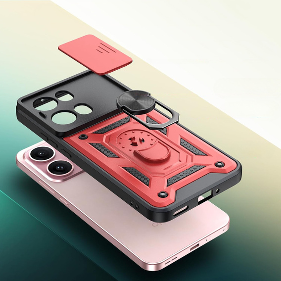 Чехол NOX Camera Slide Oppo Reno 13 Pro, CamShield Slide, красный