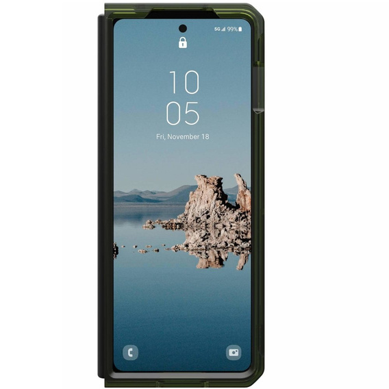 Чехол Urban Armor Gear до Galaxy Z Fold 5 5G, Plyo MagSafe, прозрачный / зеленый