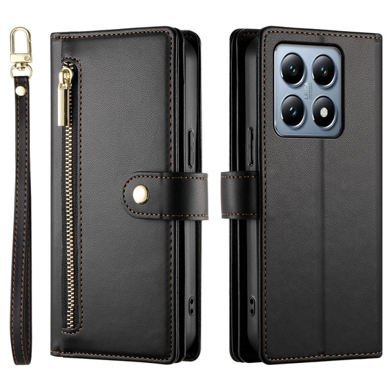 Чохол-книжка для Xiaomi 14T Pro, Wallet Zipper Pocket, чорний