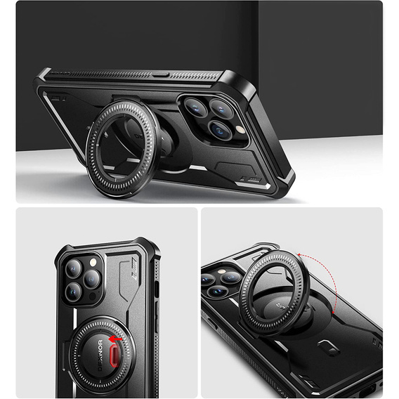 Бронированный чехол для iPhone 13 Pro Max, Dexnor Full Body MagSafe, черный
