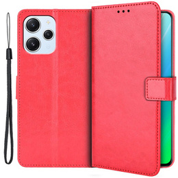 Футляр з клапаном для Xiaomi Redmi 12, Crazy Horse Wallet, червоний
