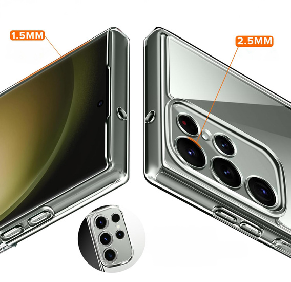 Чoхол до Samsung Galaxy S23 Ultra, Premium Armor Slim, прозорий