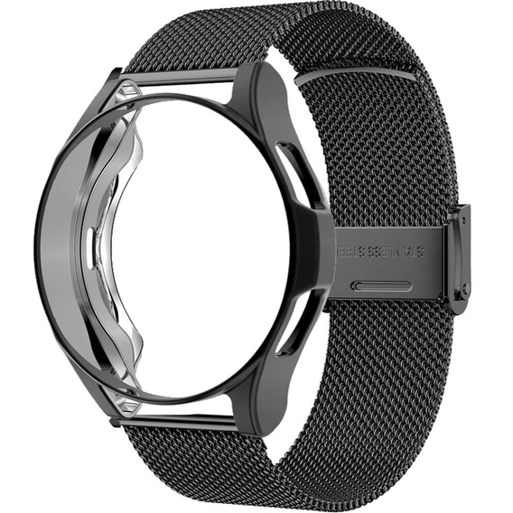 Металический браслет с чехлом для часов Samsung Galaxy Watch 4 40mm, Black