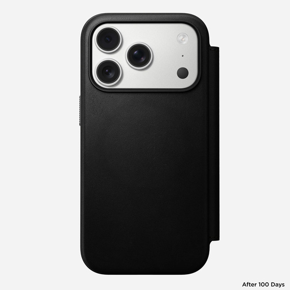 Чехол Nomad для iPhone 17 Pro, современный кожаный фолиант, черный