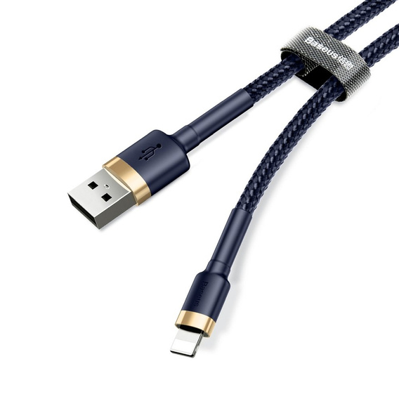 BASEUS Cafule Kaбель Lightning 2,4A 1M - Blue/Gold