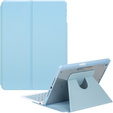 Чехол клавиатура для iPad 11" 2025 A16 (11 gen.) / iPad 10.9" 2022 (10 gen.), Rotary 360° Leather, светло-голубой