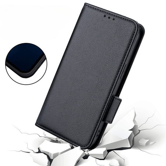 Чохол-книжка для Ulefone Note 12P, Wallet Litchi Magnet, чорний