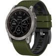 Силиконовый ремешок для Garmin Fenix 7 / Forerunner 965 / 955 / 945 / 935, зелёная / черный