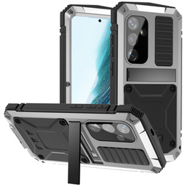 Бронированный чехол для Samsung Galaxy S24+ Plus, R-JUST, серебряный