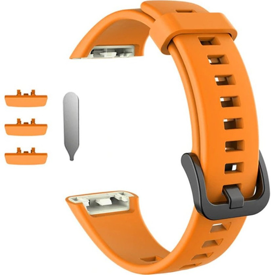 Силиконовый ремешок для Huawei Band 6 / Honor Band 6, Orange