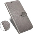 Откидной чехол для Samsung Galaxy M55 5G, Mandala, серый