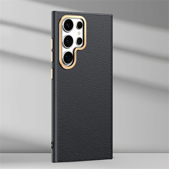 Шкіряний чохол для Samsung Galaxy S25 Ultra, leather hybrid, чорний