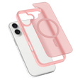 Матовый чехол для iPhone 17, для MagSafe, полупрозрачный розовый