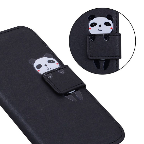 Откидной чехол для Xiaomi Redmi Note 8 Pro, Wallet Panda, чёрный