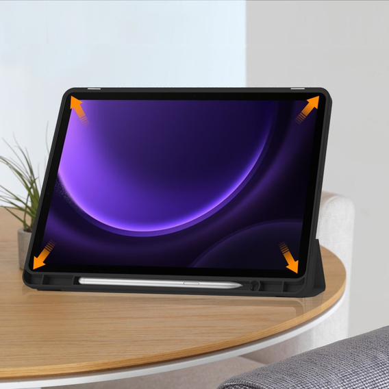 Чохол для Samsung Galaxy Tab S10 Lite / S10 FE / S9 FE, Smartcase з місцем для стилуса, чорний