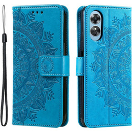 Откидной чехол для Oppo A17, Mandala, синий