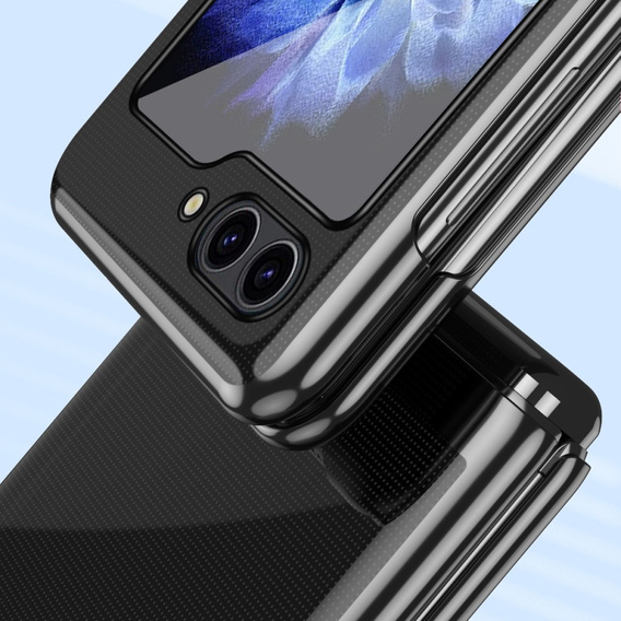 Чехол для Samsung Galaxy Z Flip7 FE / Z Flip6, PC Case, прозрачный / черный