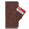Футляр з клапаном для Motorola Moto G85, Card Slot, коричневий