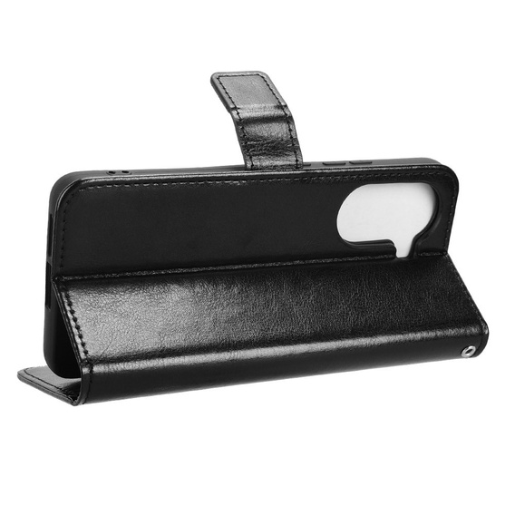 Откидной чехол для Xiaomi Poco X7 Pro 5G, Crazy Horse Wallet, чёрный