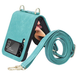 Чохол Leather Card Slots для Samsung Galaxy Z Flip3 5G, Green