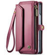 Чохол CASEME для Samsung Galaxy Z Fold6 5G, RFID Leather Wallet з плечовим ременем, червоний