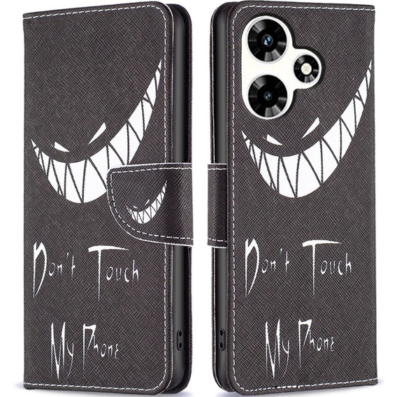 Чохол-книжка для Infinix Hot 30, Wallet, Don't Touch My Phone, чорний