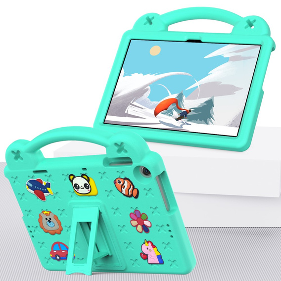 Дитячий чохол для планшета Lenovo Tab M10 10.1 Gen 3 TB-328FU/TB-328XU, Cute Patterns, з підставкою, зелений