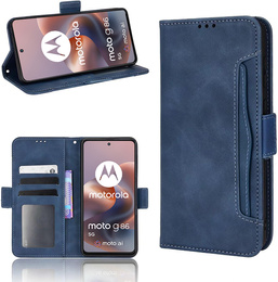 Футляр з клапаном для Motorola Moto G86 5G, Card Slot, темно-синій