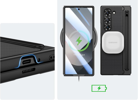 Стеклянный чехол с полной защитой 360° для Samsung Galaxy Z Fold7 5G