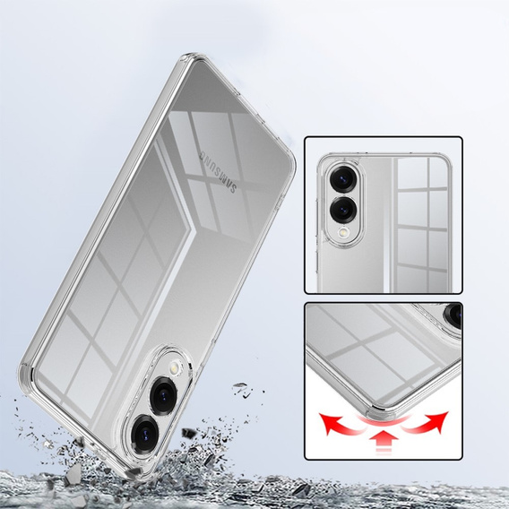 Чехол до Samsung Galaxy S25 Edge, Fusion Hybrid, прозрачный