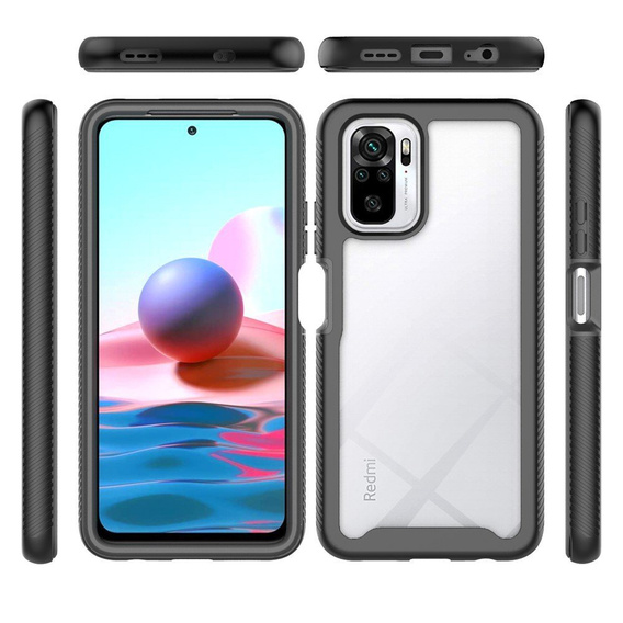 Чoхол Shockproof до Xiaomi Redmi Note 10 / 10S, із захисним екраном, м'яти
