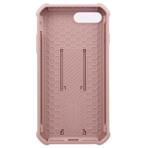 Броньований чохол для iPhone 7 Plus / 8 Plus, Dexnor Full Body, рожевий rose gold