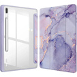 Чехол для Samsung Galaxy Tab S10 FE+ Plus, Smartcase Hybrid, с местом для стилуса, Marble фиолетовый