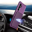 Чехол для Samsung Galaxy S23 FE, Card Holder Kickstand, фиолетовый
