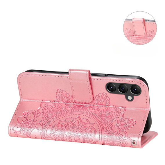 Чохол-книжка для Samsung Galaxy A14 4G/5G, Mandala Flower, рожевий rose gold