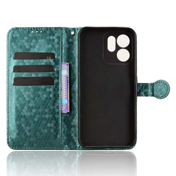 Чохол-накладка для Oppo Reno 14F, Wallet Rhombus, зелений