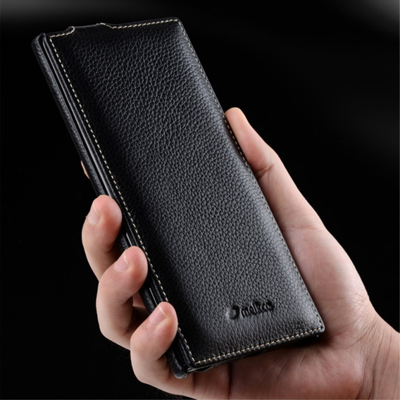 Чехол MELKCO с флипом для Samsung Galaxy Note 20 Ultra, кожа, флип, чёрный