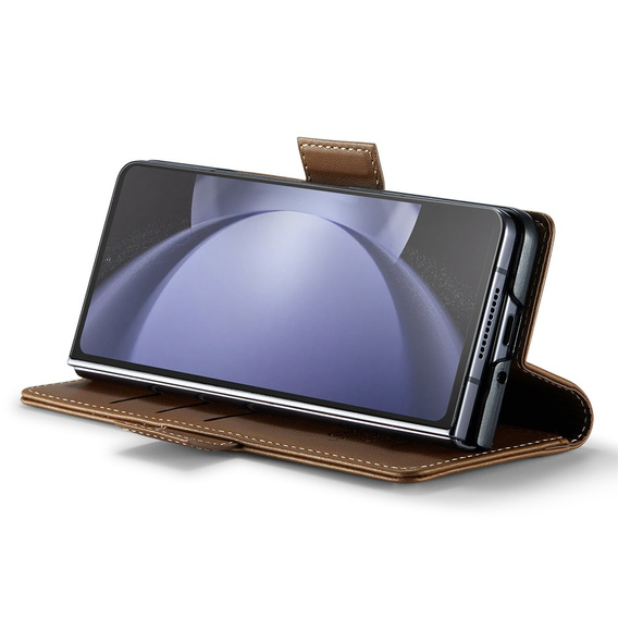 CASE фліп-чохол для Samsung Galaxy Z Fold6 5G, Litchi Wallet, коричневий