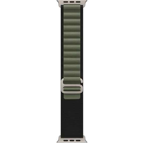 Нейлоновый ремешок до Apple Watch 1/2/3/4/5/6/7/8/SE/ULTRA 42/44/45/49 MM, Green / Black
