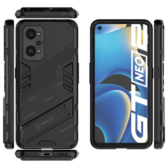 Чехол для Realme GT 2 5G / GT Neo 2 / GT Neo 3T, Military kickstand, синий