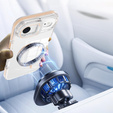 Чехол для iPhone Air, для MagSafe, с подставкой, прозрачный с золотыми вставками