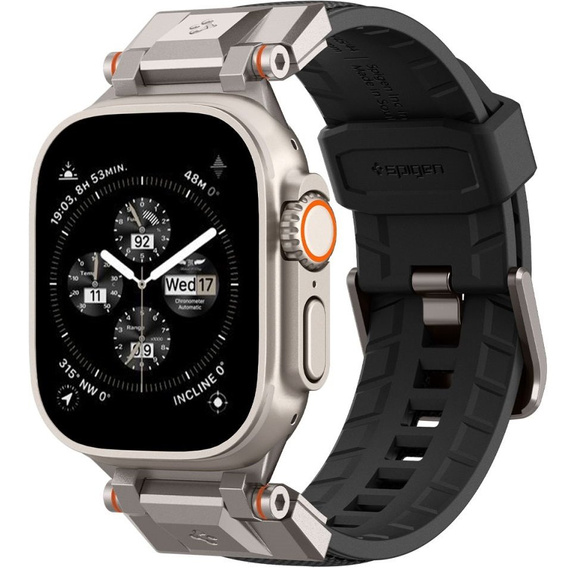 Ремінець SPIGEN для Apple Watch 1/2/3/4/5/6/7/8/SE/Ultra 42/44/45/49MM, Durapro Armor, чорний