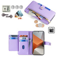 Откидной чехол для Xiaomi Redmi Note 13 Pro+, Wallet Zipper Pocket, фиолетовый