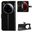 Откидной чехол для Xiaomi 15 Ultra, Crazy Horse Wallet, чёрный