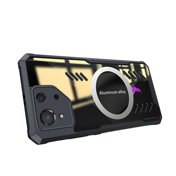 Чехол для ASUS ROG Phone 8 Pro, с магнитной пластиной, прозрачный / черный