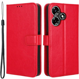 Откидной чехол для Infinix Hot 30i, Crazy Horse Wallet, красный