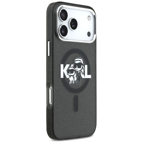 Чохол Karl Lagerfeld IML Glitter Karl & Choupette Sketch Logo MagSafe для iPhone 17 Pro Max