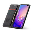 Чехол CASEME для Samsung Galaxy S10 Plus, Leather Wallet Case, чёрный