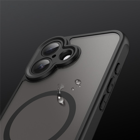 Чохол для iPhone 17, для MagSafe, із захистом камери, тонований з чорною рамкою