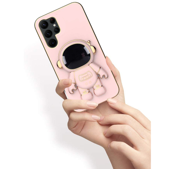 Чехол до Samsung Galaxy S23 Ultra, Astronaut, розовый